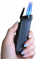 Genopfyldelig butangas stormlighter med ergonomisk greb
